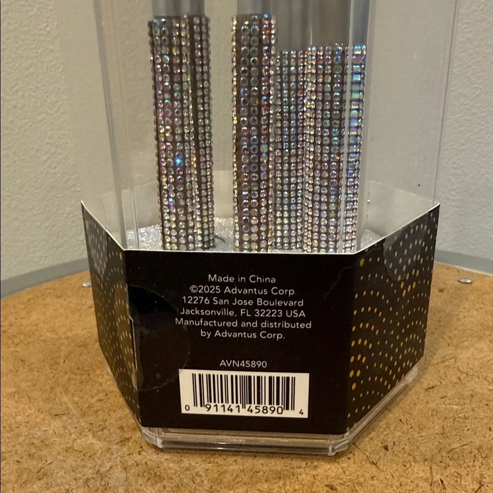 Glamour Makeup Brush Set with Silver Handles